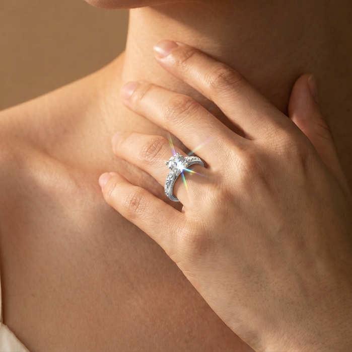 Herencia de Amor · Anillo solitario filigrana vintage en plata 925 — SilverShine (vista 5)