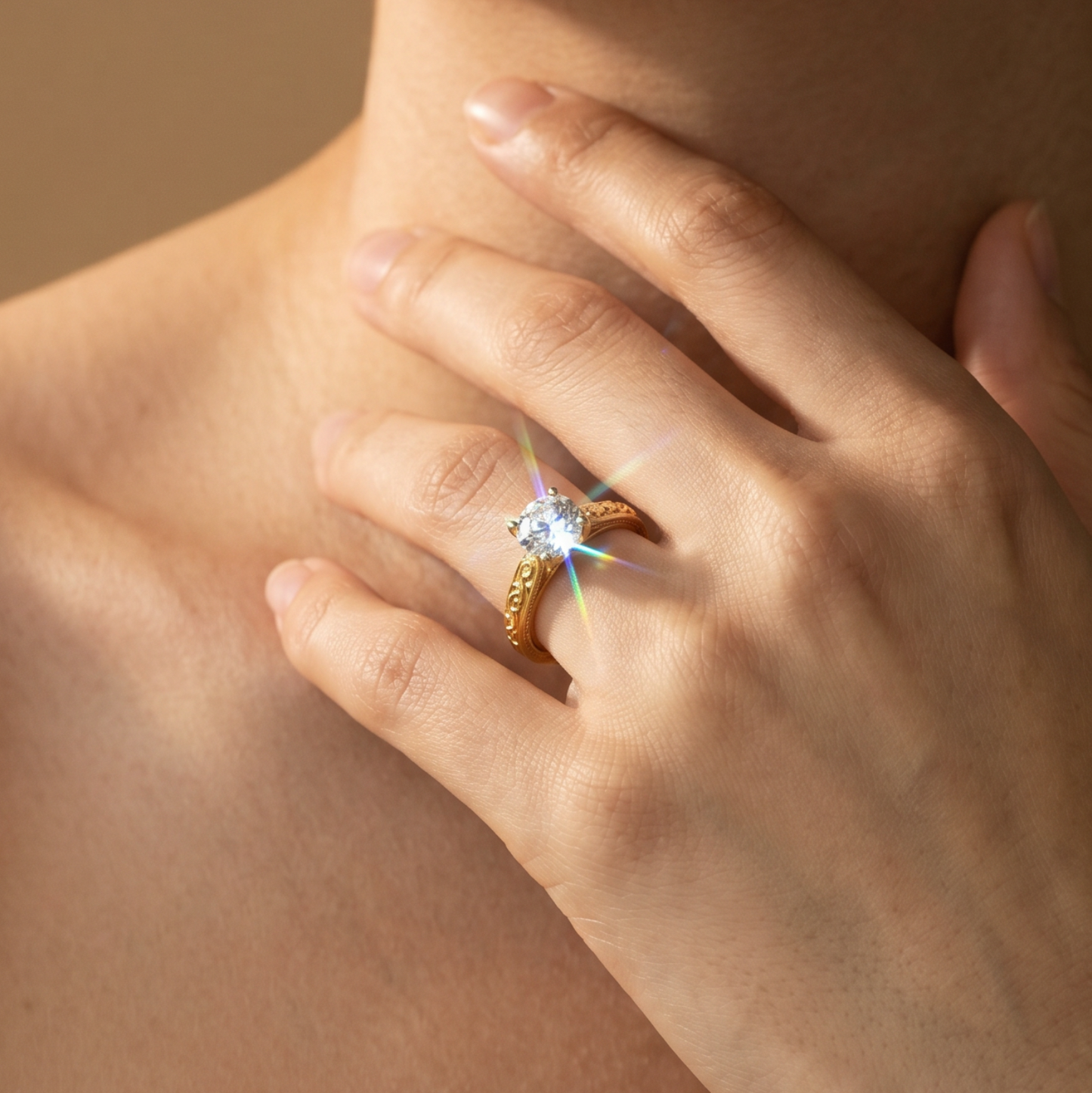 Trío de Boda Herencia de Amor — Set Completo en Vermeil de Oro con Zirconia