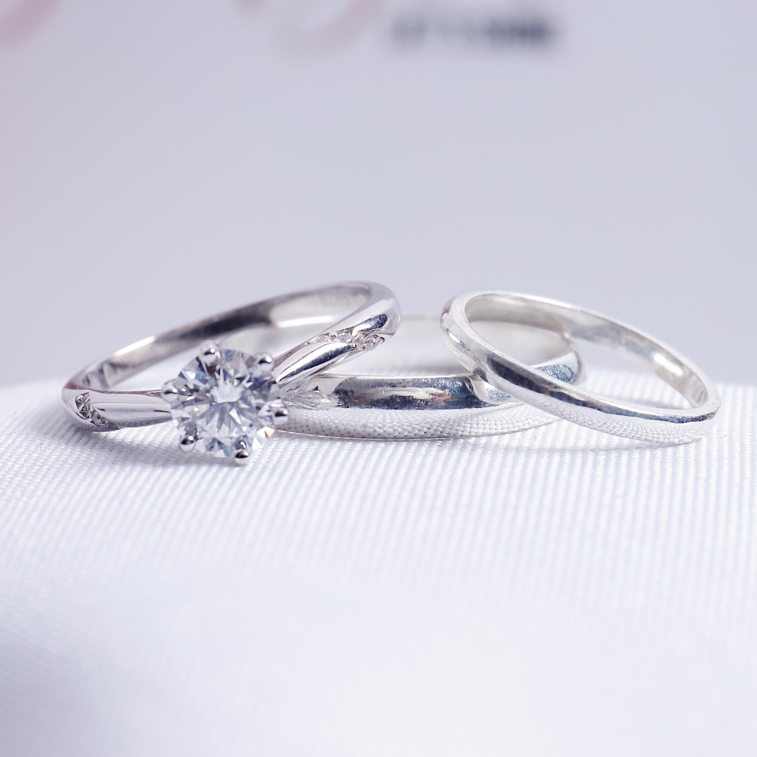 Trio Luz del corazon - Plata 925 y cristal moissanita