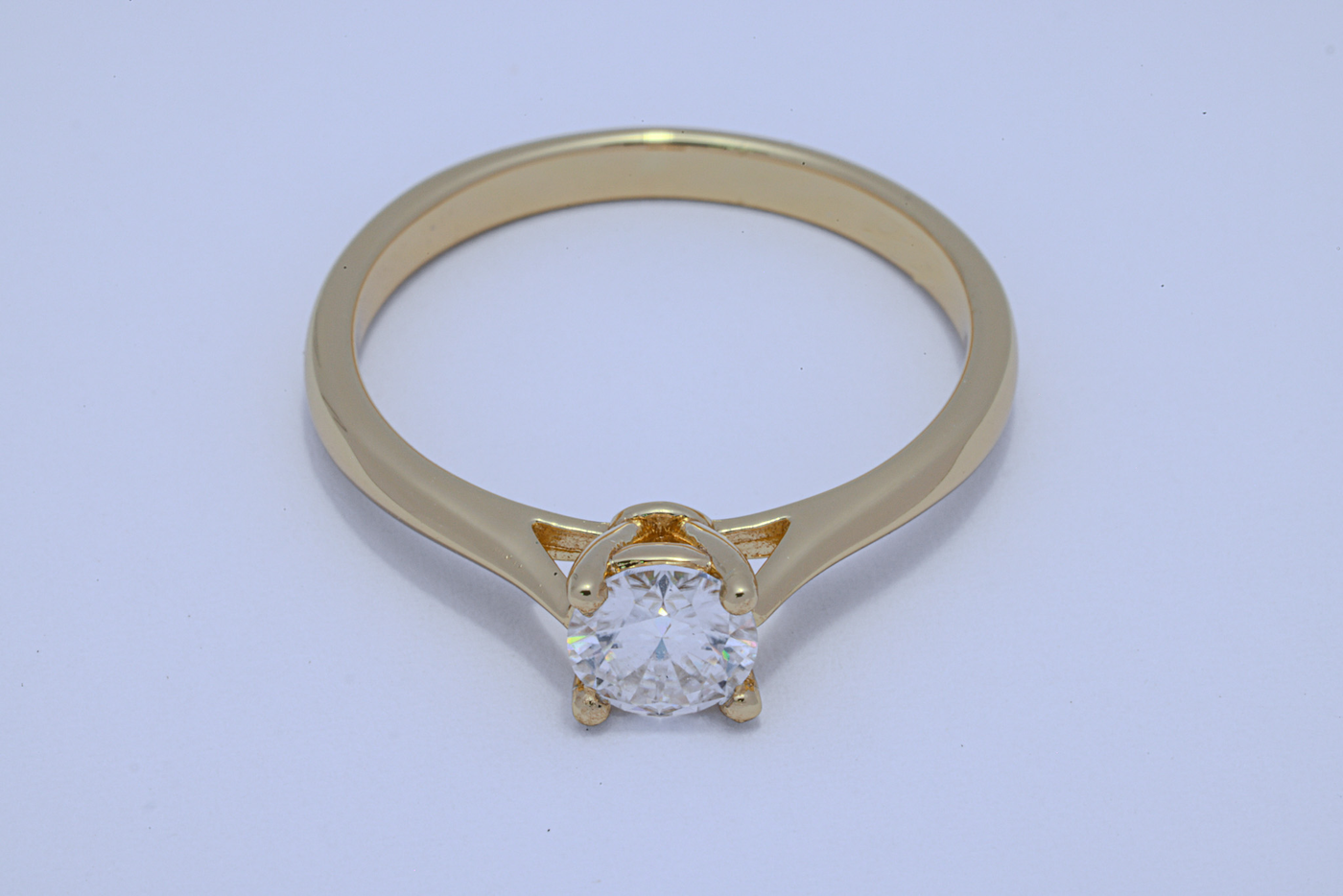 Anillo de compromiso Alma Unida con piedra moissanita 0.50CT en oro, vermeil o plata 925 — SilverShine (vista 2)