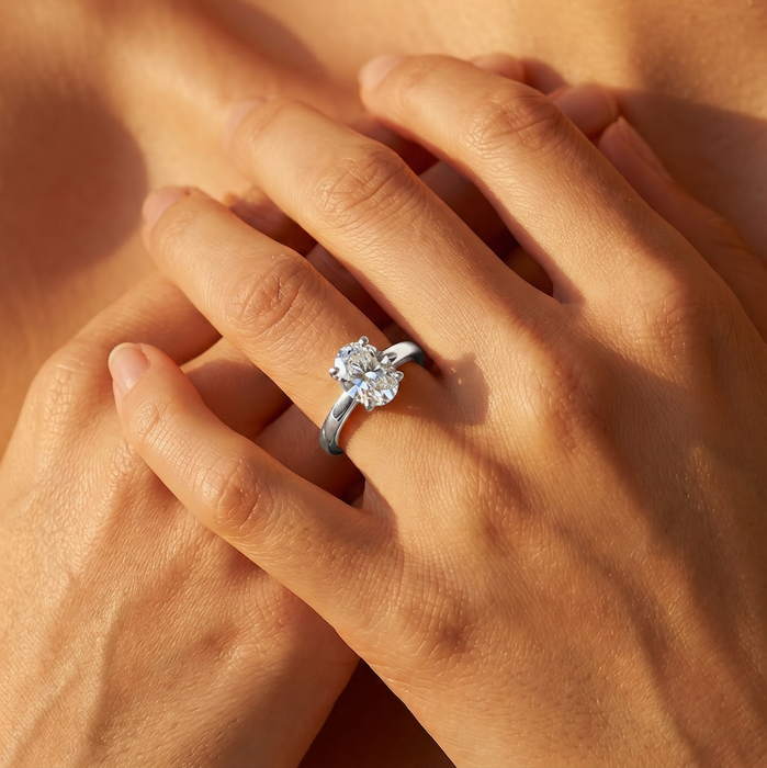 Esencia Radiante · Anillo con moissanita en plata 925 — SilverShine (vista 4)