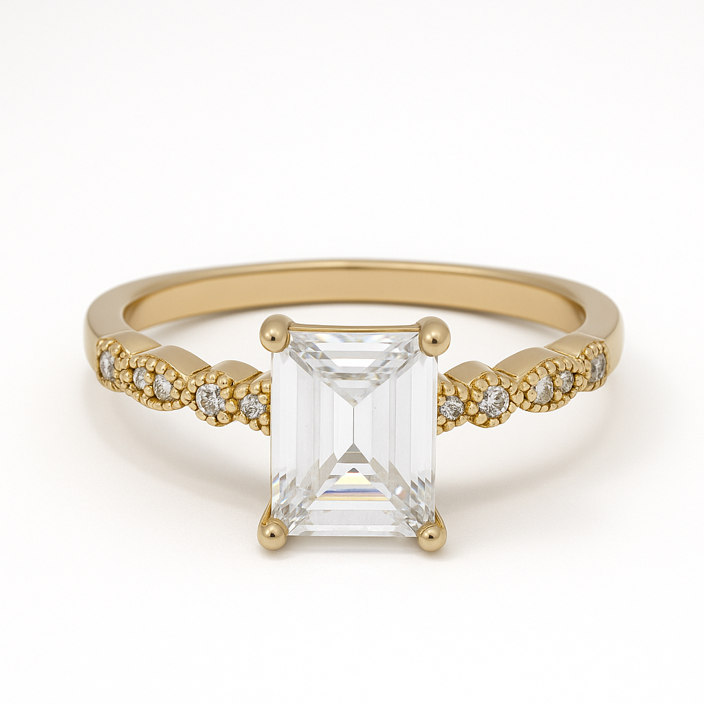Anillo de compromiso Claridad Infinita con piedra Circonia en oro, vermeil o plata 925 — SilverShine