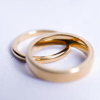 Duo de aros lisos oro solido