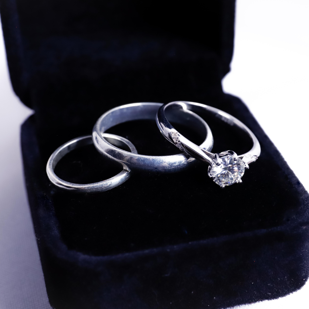 Trio Luz del corazon - Plata 925 y cristal moissanita