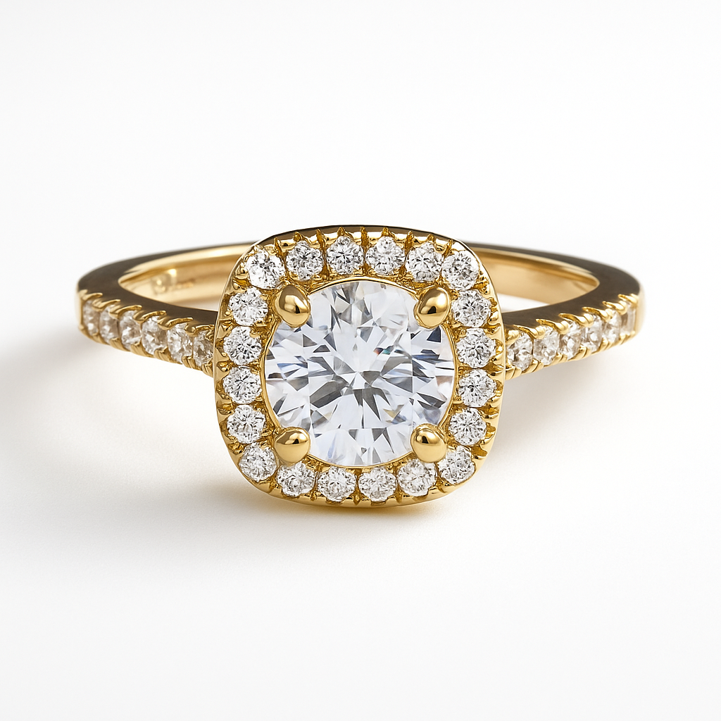 Anillo Brillo del Destino en oro vermeil 18K — SilverShine
