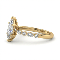 Anillo Destello Marquise — Oro Sólido 10K / 14K / 18K