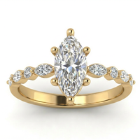 Anillo Destello Marquise — Oro Sólido 10K / 14K / 18K