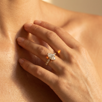 Anillo Destello Marquise — Oro Sólido 10K / 14K / 18K