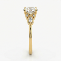 Trío de Boda Jardín de Luz — Set Completo en Vermeil de Oro con Zirconia