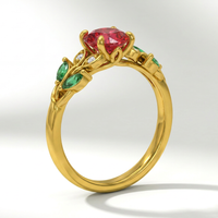Rosa Eterna - Ruby, Esmeralda y diamante