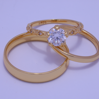 Trio de boda Jardin de promesas - Oro solido