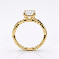 Lazo Eterno — Anillo de Compromiso Princess Twist en Vermeil u Oro Sólido