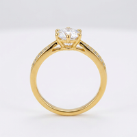Trío de Boda Nexo Radiante — Set Completo con Moissanite en Vermeil de Oro