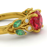 Rosa Eterna - Ruby, Esmeralda y diamante