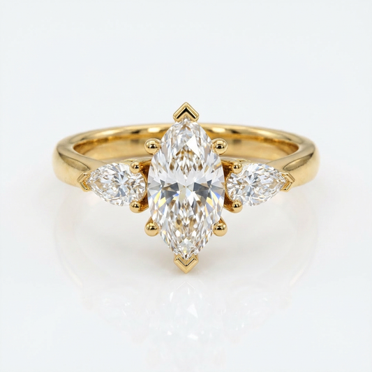 Trinidad de Amor — Anillo de Compromiso Tres Piedras