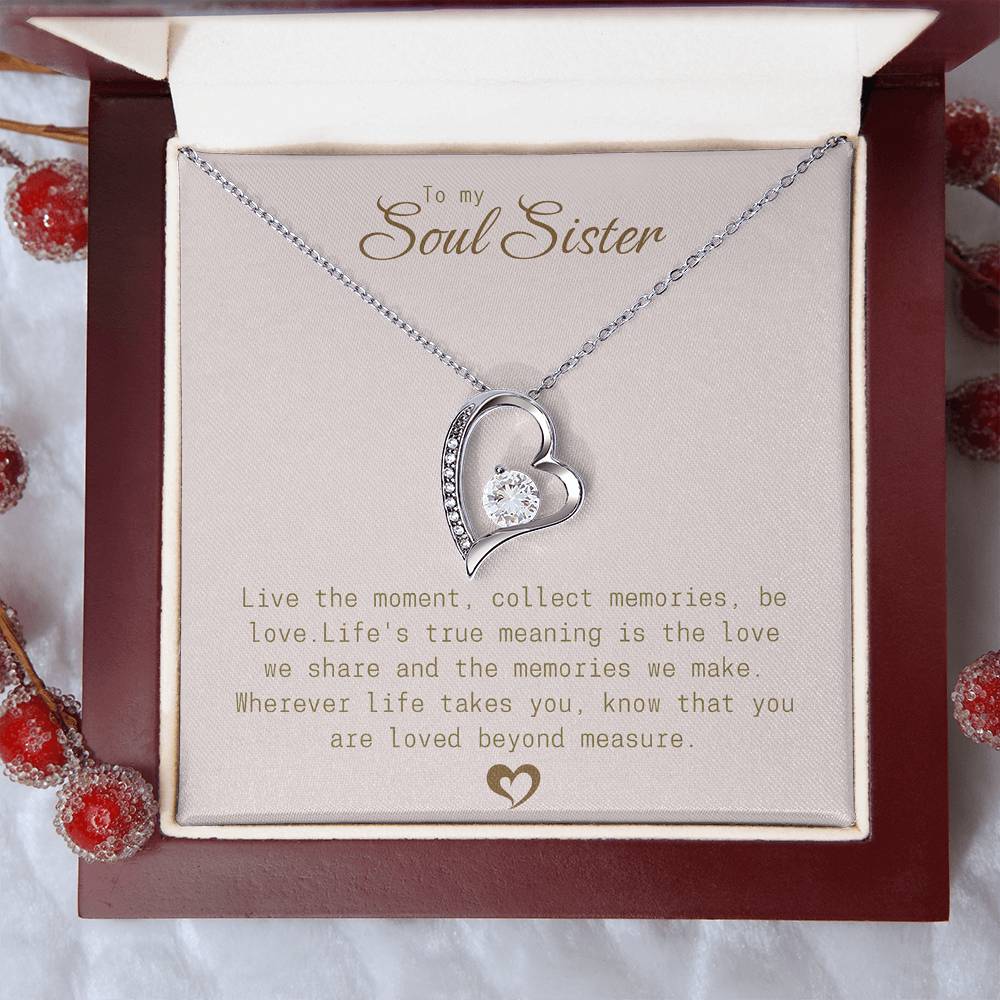 To My Soul Sister Heart Necklace – Elegant and Sentimental Pendant