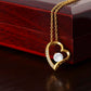 To My Unbiological Sister - Heart Necklace with Sentimental Message