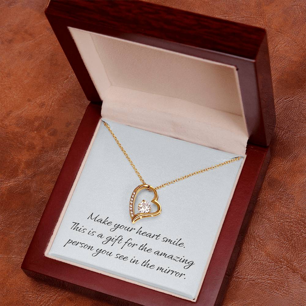 Make Your Heart Smile Necklace – Elegant Heart Pendant - A Gift of Self-Love and Appreciation