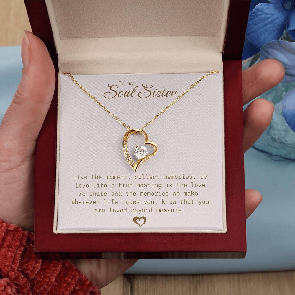 To My Soul Sister Heart Necklace – Elegant and Sentimental Pendant