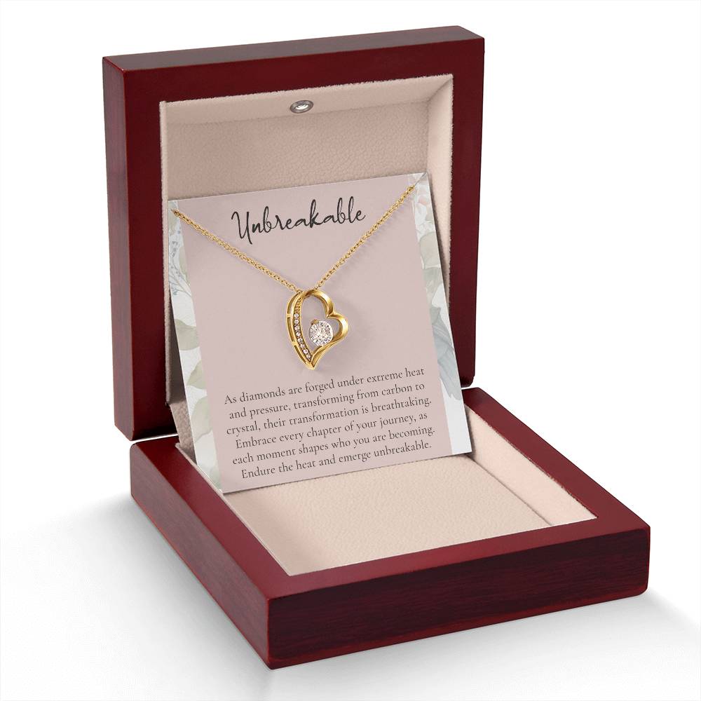 Unbreakable Heart Necklace – Inspirational Diamond Pendant