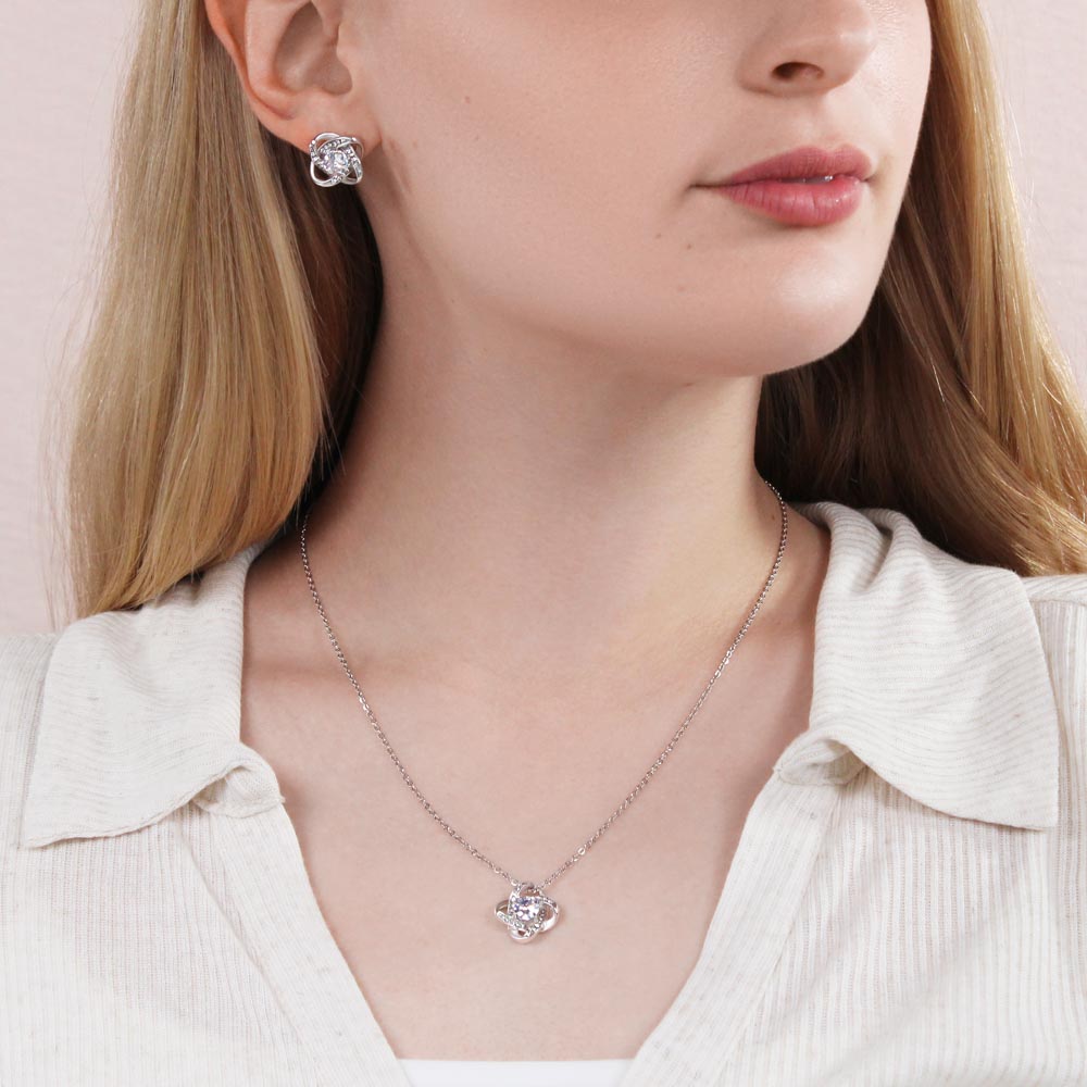 Friends by Chance - Sisters by Choice Necklace and Earrings Set