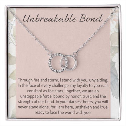 Unbreakable Bond Necklace, Love Pendant, Unity Jewelry, Trust Gift, Devotion Chain, Resilient Keepsake, Enduring Symbol, Loyalty Token