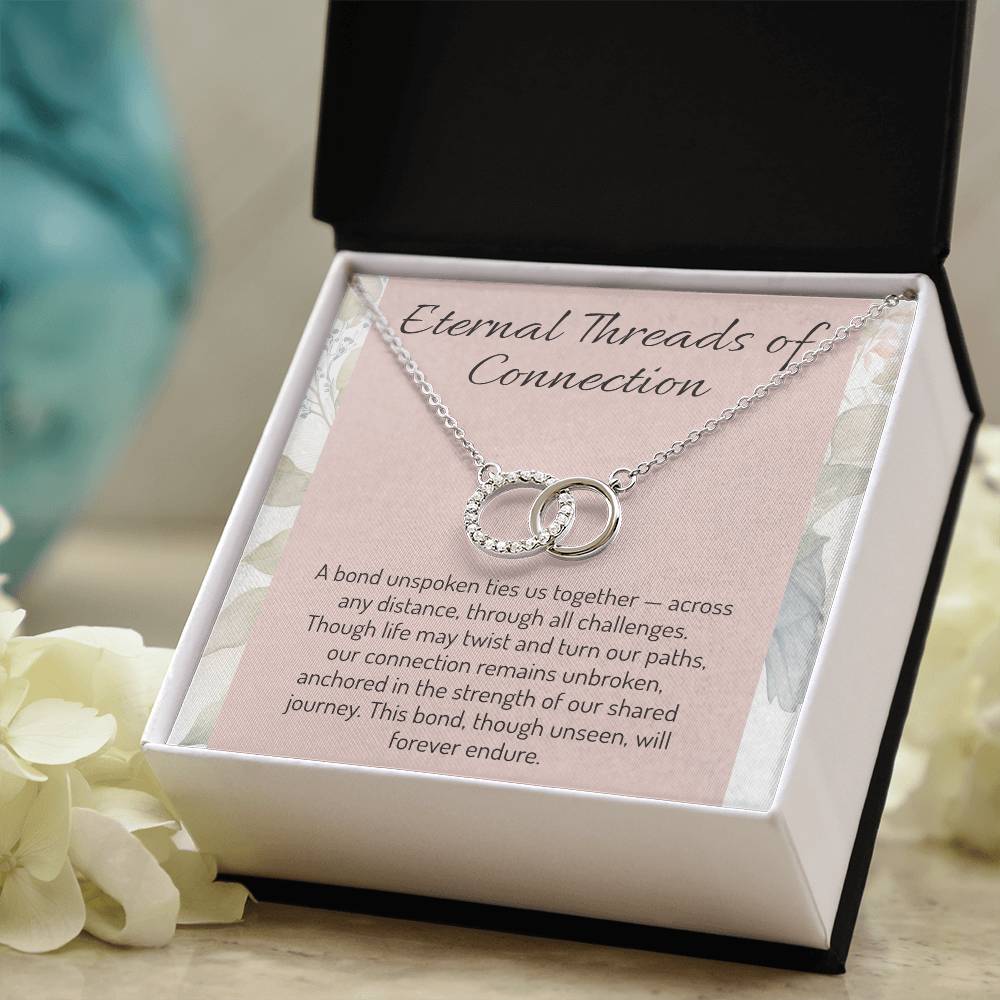 Best Friend Gift - Eternal Connection Necklace - Elegant Jewelry Gift | Unbreakable Bond Pendant Keepsake - Meaningful Symbol of Love