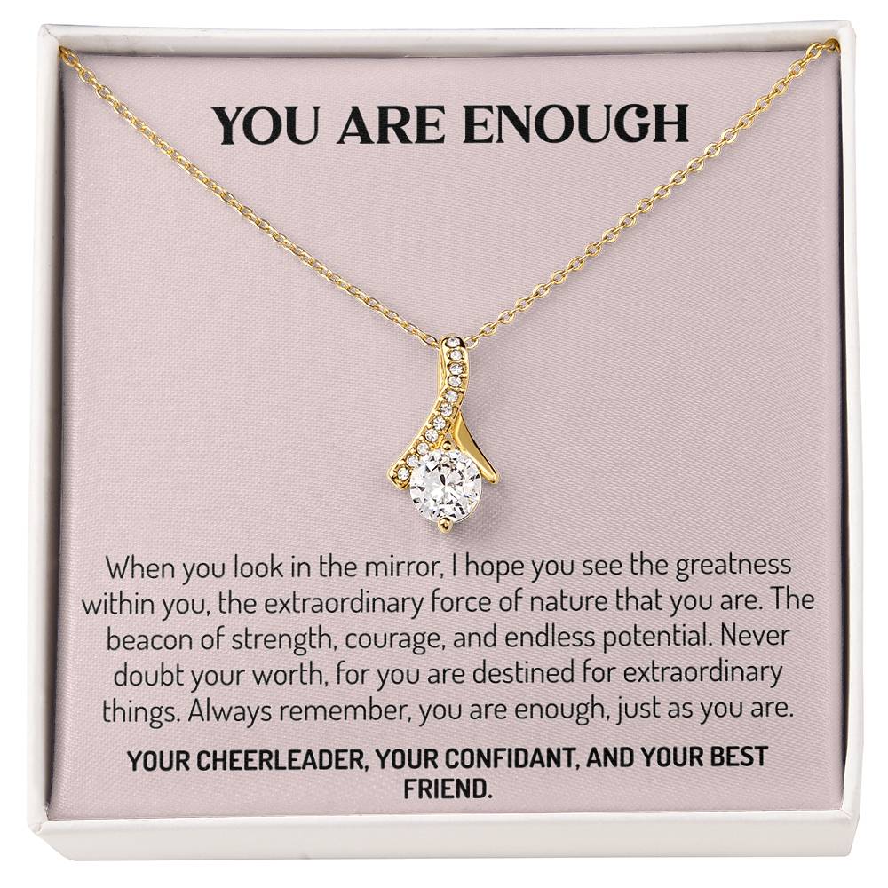 Best Friend Necklace - Encouragement & Motivational Gift - Birthday Jewelry Gift