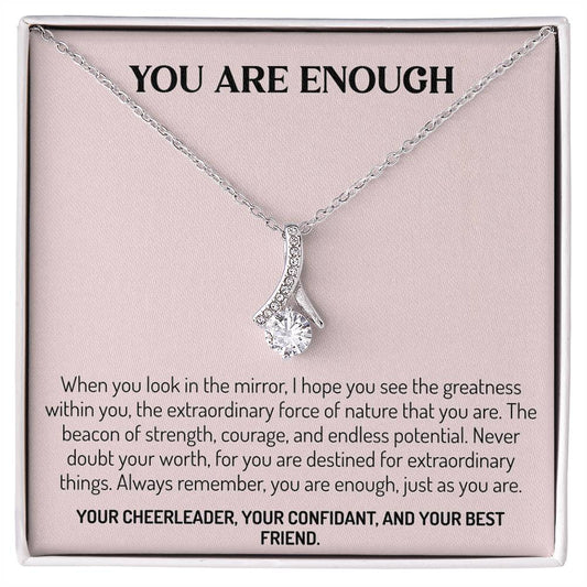 Best Friend Necklace - Encouragement & Motivational Gift - Birthday Jewelry Gift