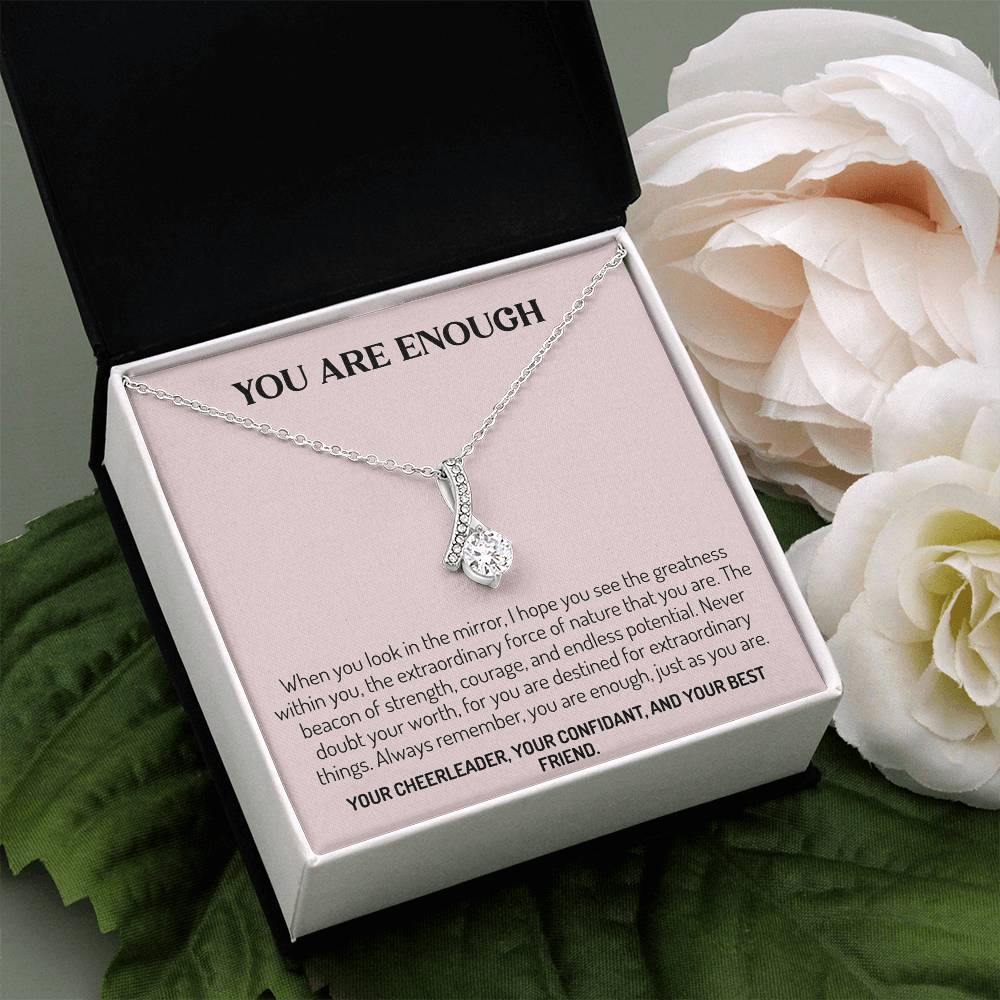 Best Friend Necklace - Encouragement & Motivational Gift - Birthday Jewelry Gift