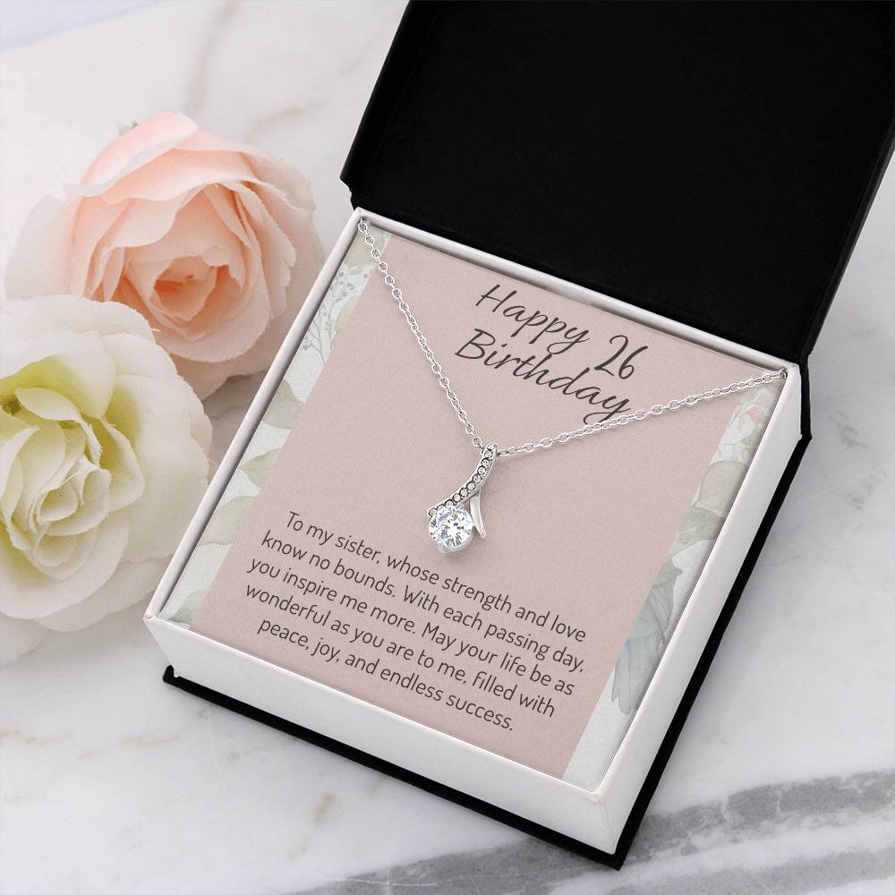 Elegant Necklace for Sister - Graceful Sparkling Jewelry Gift