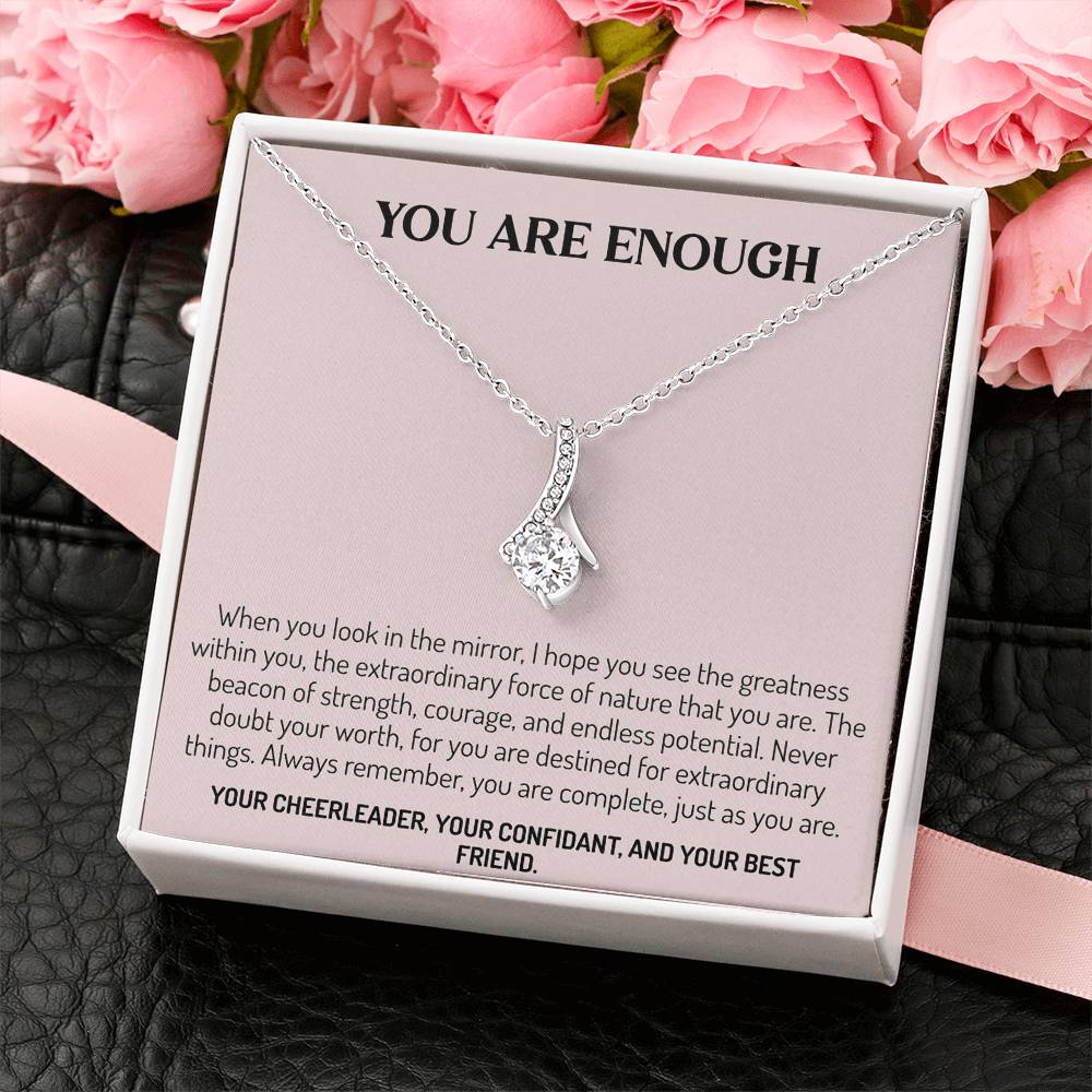 Best Friend Necklace - Encouragement & Motivational Gift - Birthday Jewelry Gift