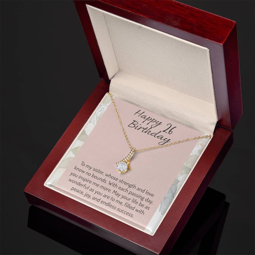 Elegant Necklace for Sister - Graceful Sparkling Jewelry Gift