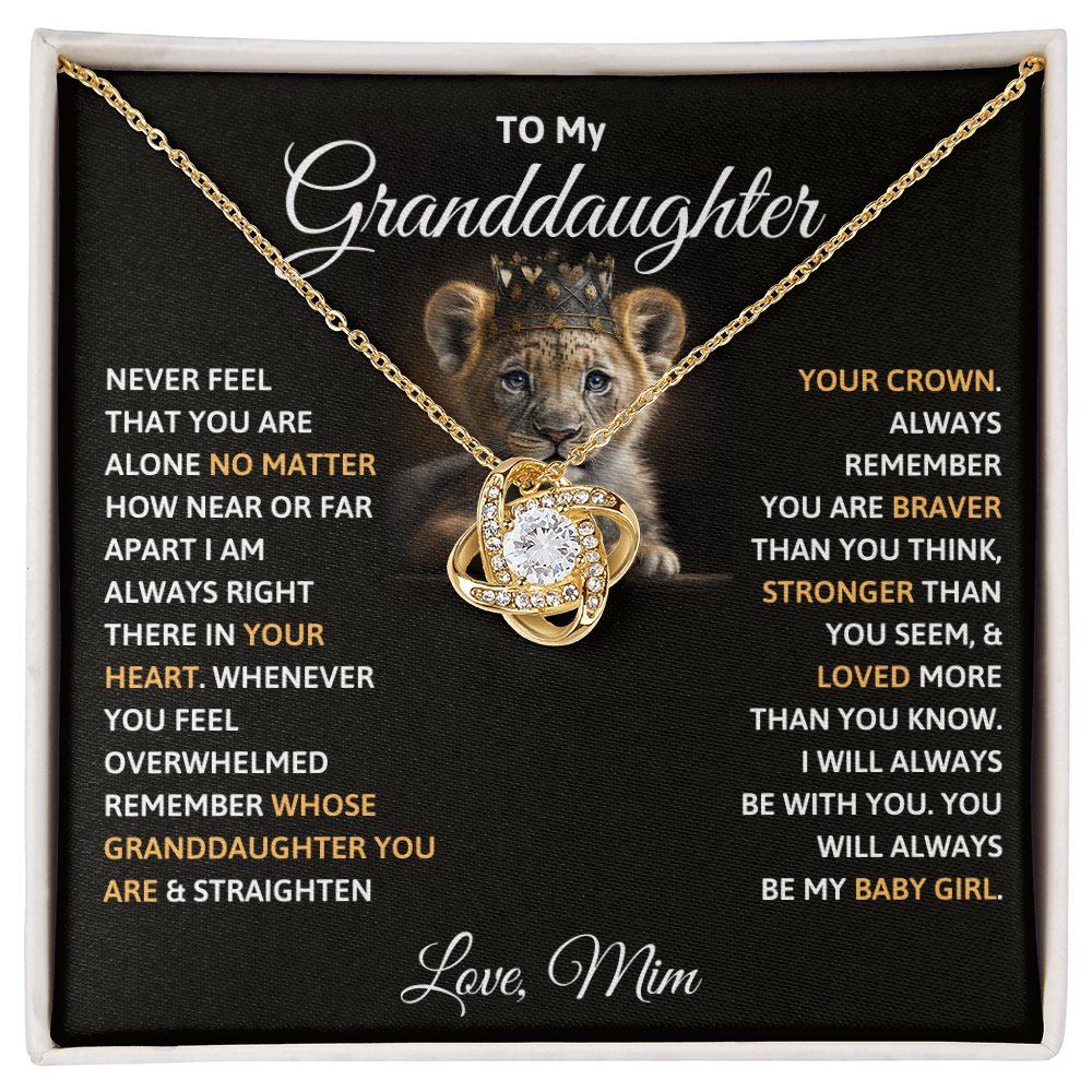 To My Granddaughter Necklace – Selfswapper Internal use only DO NOT ORDER HERE!