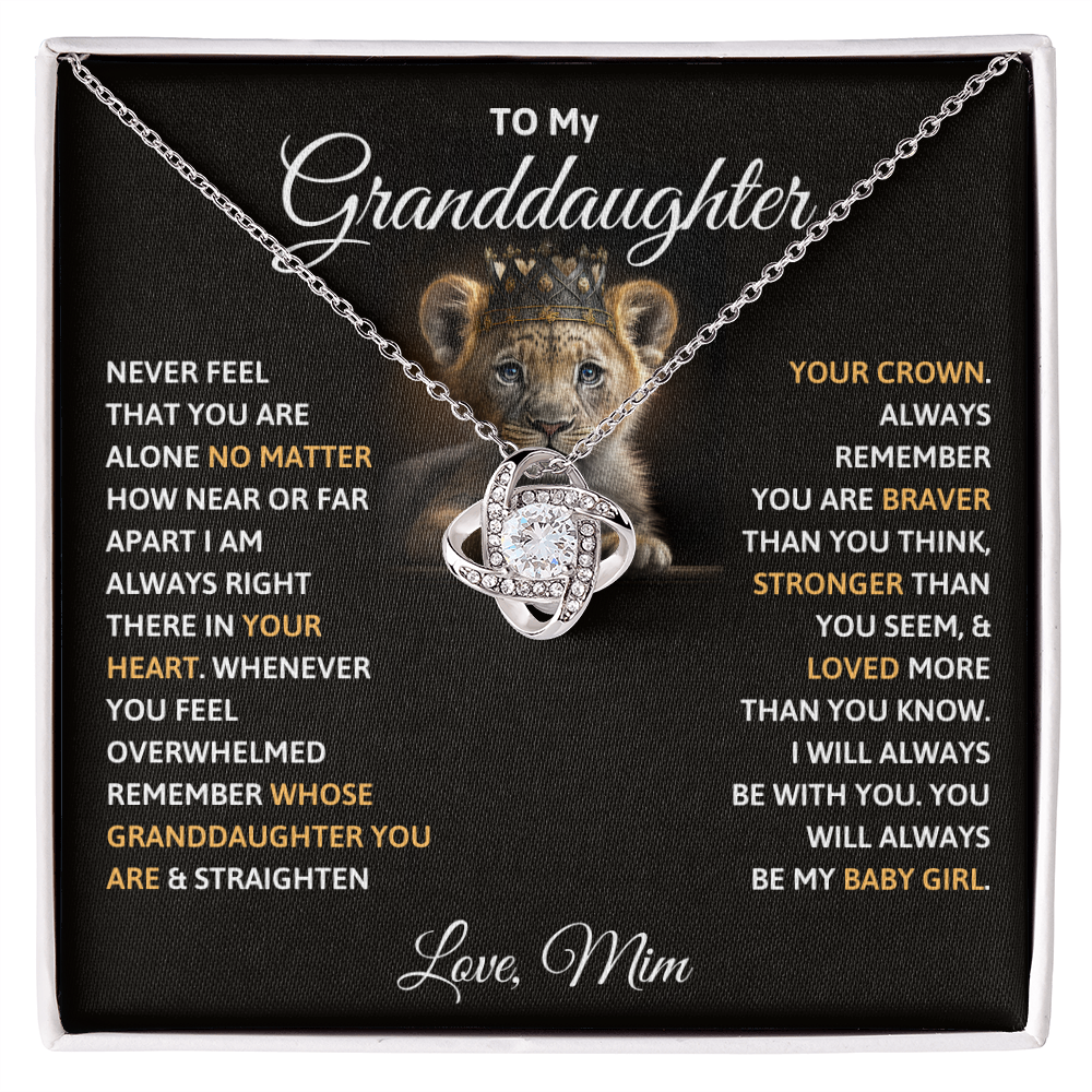 To My Granddaughter Necklace – Selfswapper Internal use only DO NOT ORDER HERE!