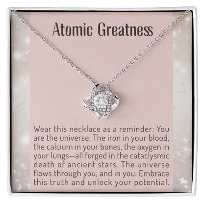 Unlock your potential Necklace | Birthday Gift For Best Friend | Atomic Pendant | Jewelry with card | Cosmic origins chain | Infinite Token