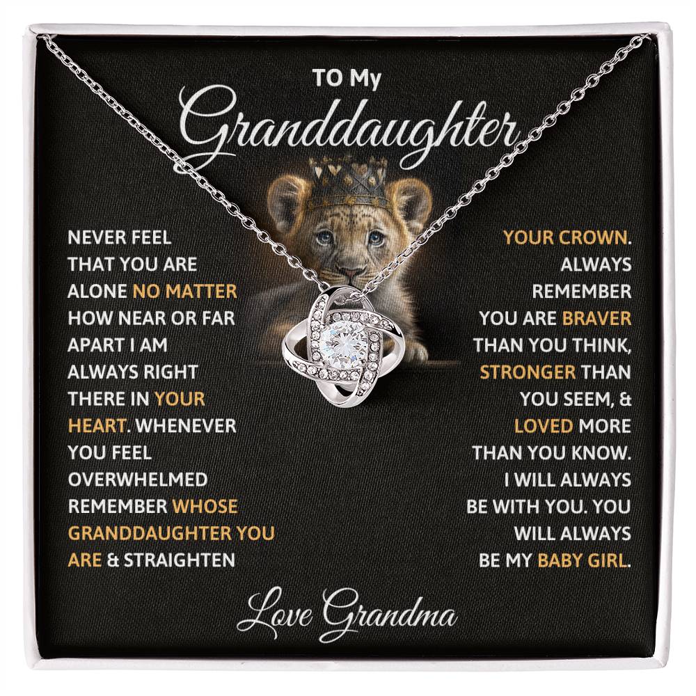 To My Granddaughter Necklace – love grandma