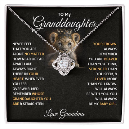 To My Granddaughter Necklace – love grandma