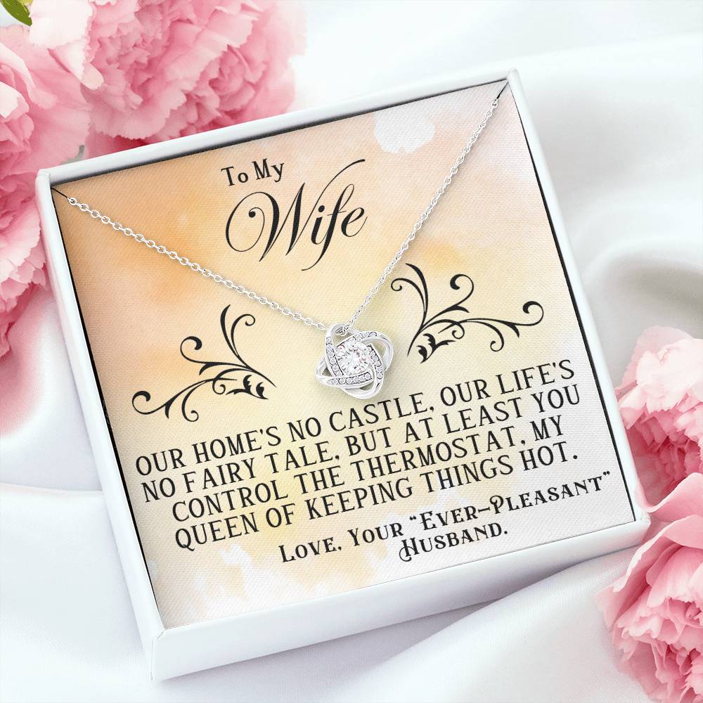 To My Wife Necklace - A Gift from Husband - Knot Necklace