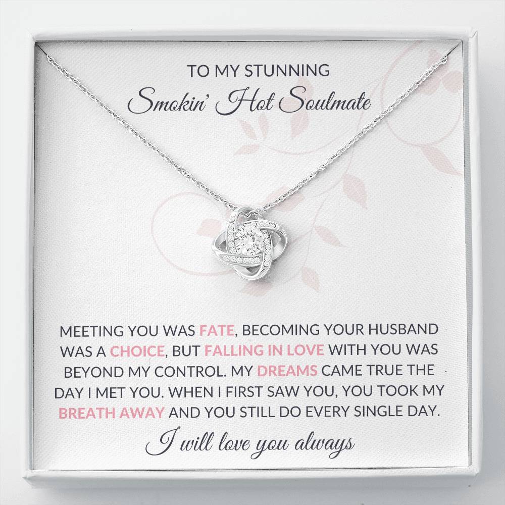 Gifts for Wife Romantic Necklace, Wife Birthday Gift Ideas, Necklace for Wife From Husband, Message Card and Gift Box, Cubic Zirconia, Gold Plated