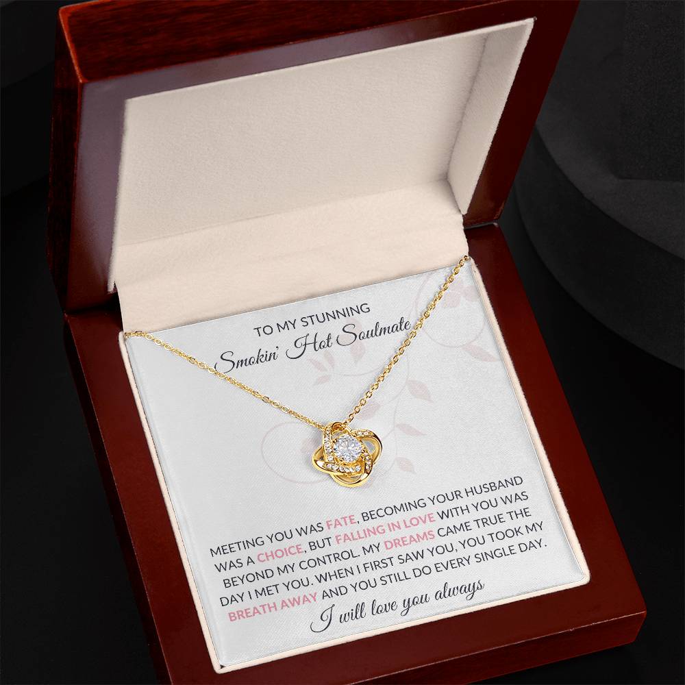 Gifts for Wife Romantic Necklace, Wife Birthday Gift Ideas, Necklace for Wife From Husband, Message Card and Gift Box, Cubic Zirconia, Gold Plated