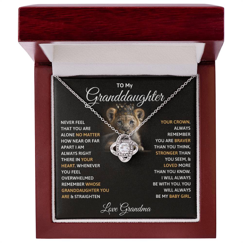 To My Granddaughter Necklace – love grandma