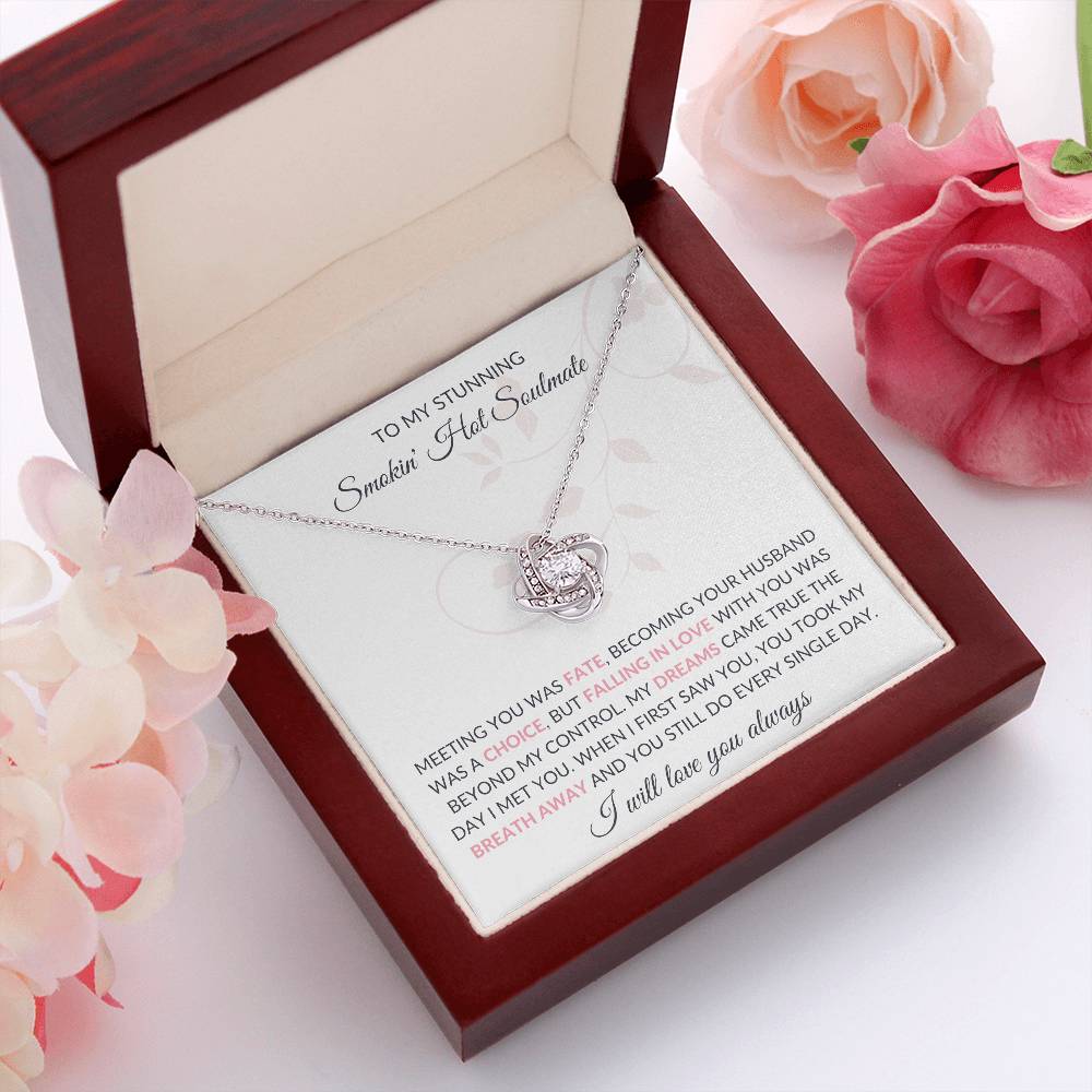 Gifts for Wife Romantic Necklace, Wife Birthday Gift Ideas, Necklace for Wife From Husband, Message Card and Gift Box, Cubic Zirconia, Gold Plated