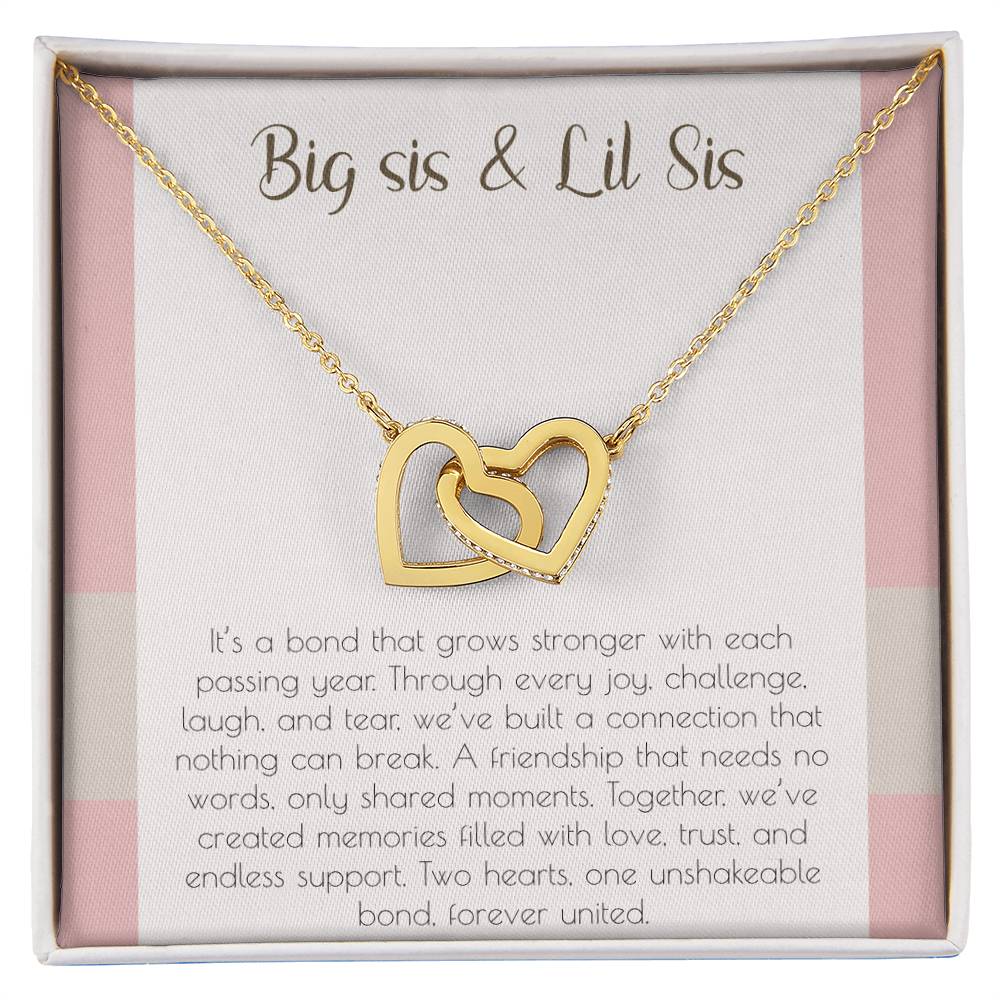 Sisterhood Bond Necklace, Heart Pendant, Friendship Jewelry, Love Gift, Unity Chain, Togetherness Keepsake, Family Connection, Sister Token