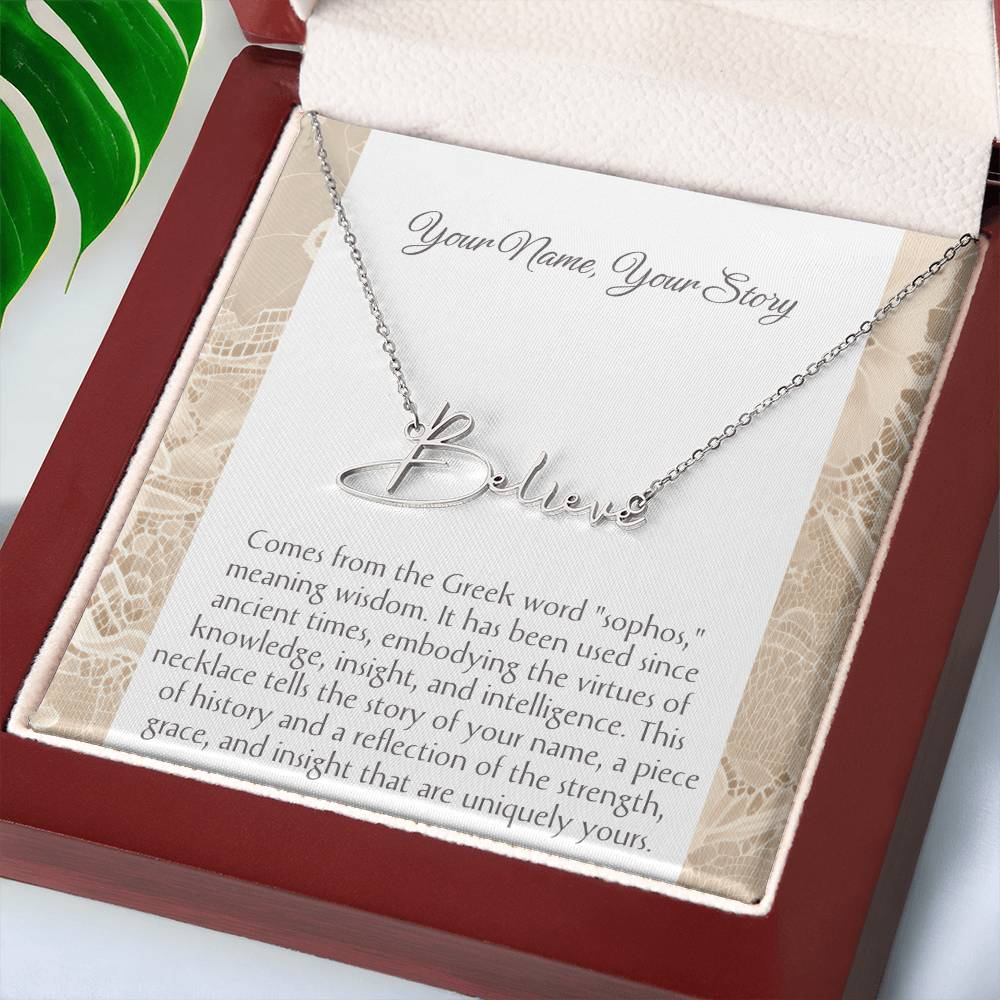 Heritage Name Necklace, Personalized Pendant, Custom Name Gift, Family & Legacy Jewelry, Keepsake Chain, Name Origin Token