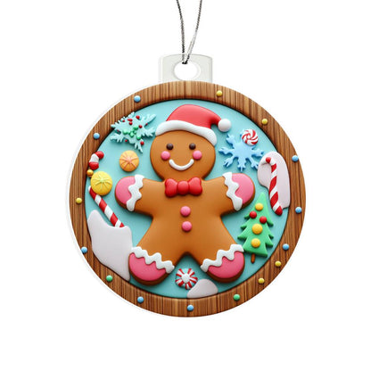 Gingerbread Man Christmas Ornament - Festive Holiday Decoration