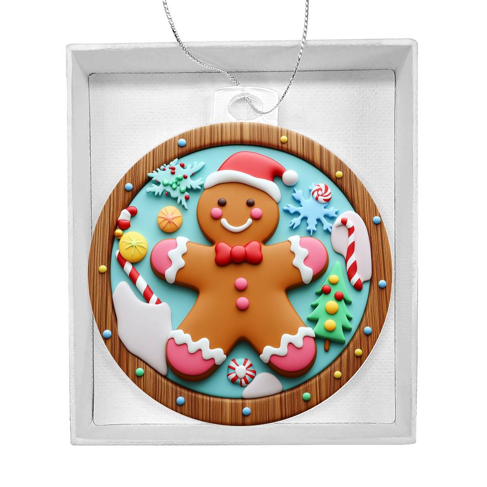 Gingerbread Man Christmas Ornament - Festive Holiday Decoration