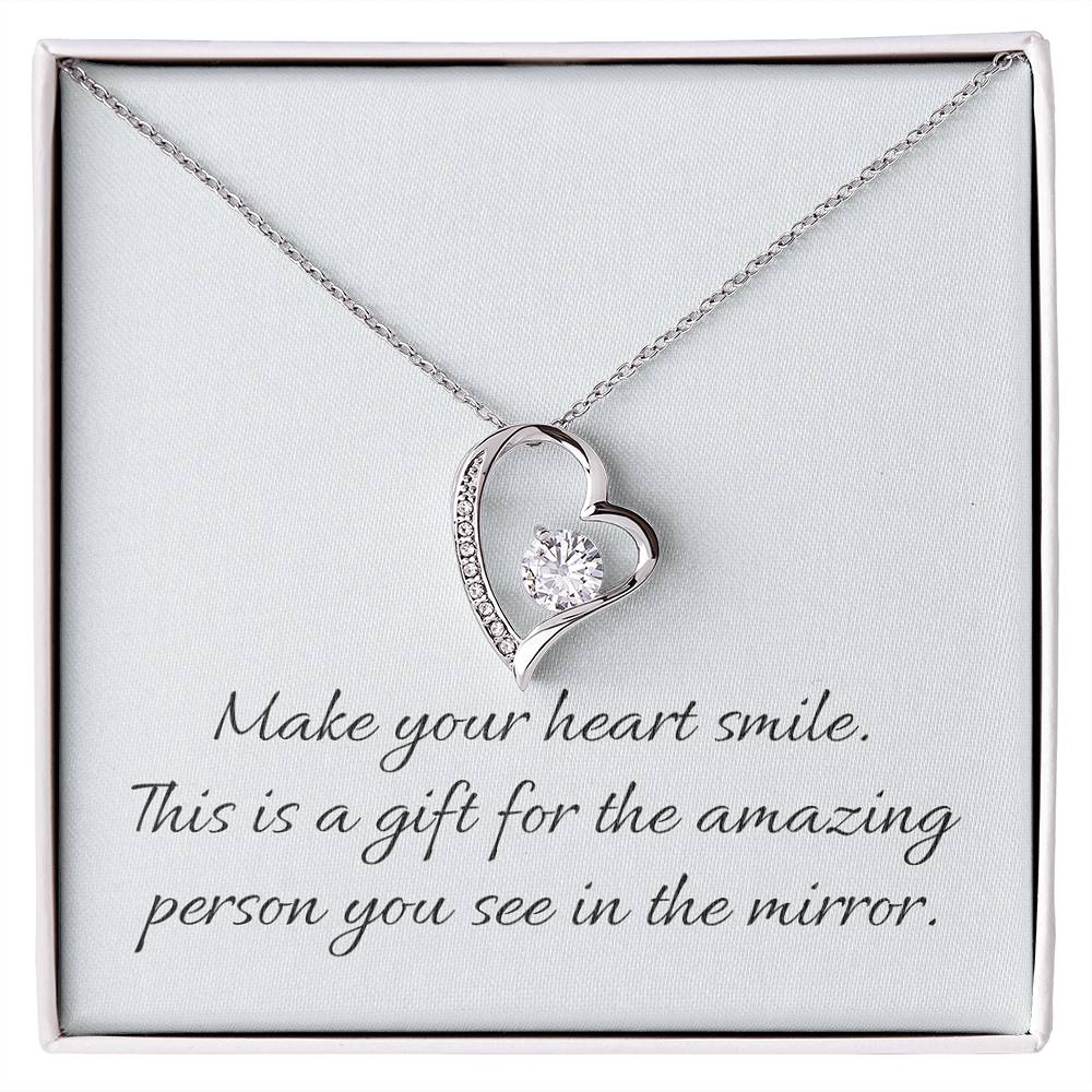 Make Your Heart Smile Necklace – Elegant Heart Pendant - A Gift of Self-Love and Appreciation