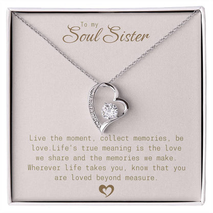 To My Soul Sister Heart Necklace – Elegant and Sentimental Pendant