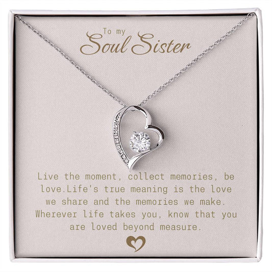 To My Soul Sister Heart Necklace – Elegant and Sentimental Pendant